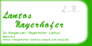 lantos mayerhofer business card
